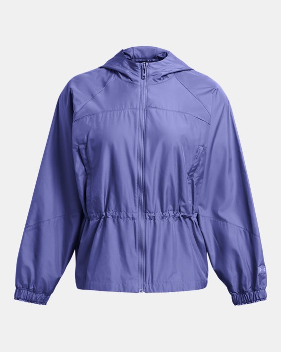 Veste oversize entièrement zippée UA Vanish Elite Woven pour femme, Purple, pdpMainDesktop image number 4